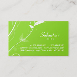 Green Leaf Salon Spa or Landscaping Business Card