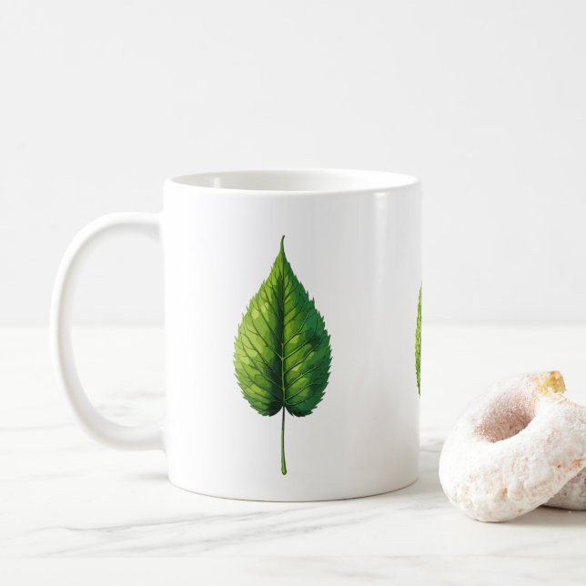 Green Leaf Serenity Mug (With Donut)