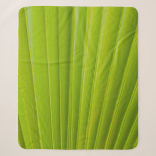 Green leaf sherpa blanket