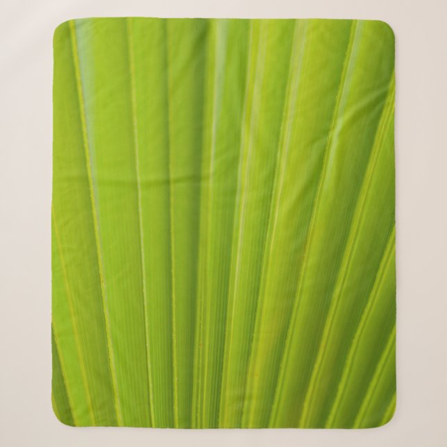Green leaf sherpa blanket (Front)