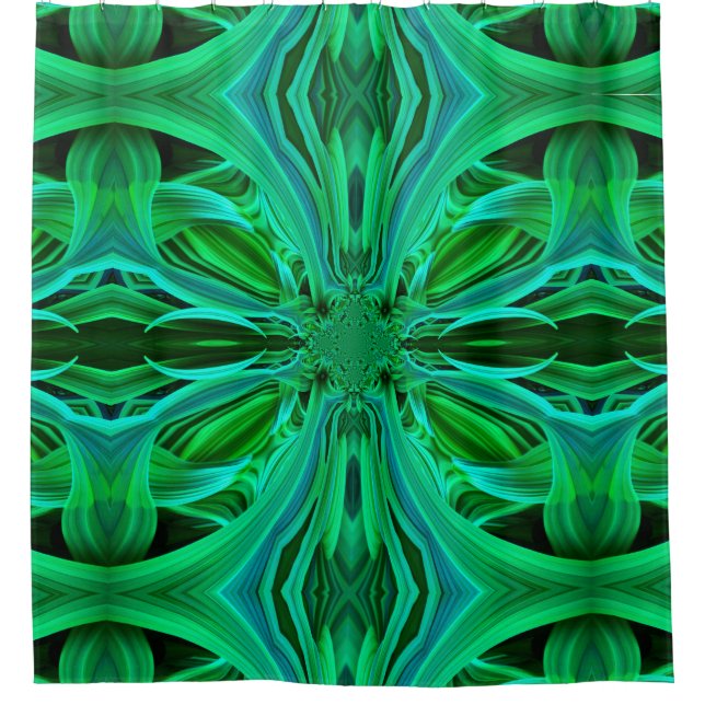 Green Leaf Shower Curtain (Front)