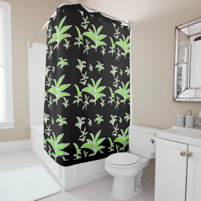 Green Leaf  Shower Curtain (In Situ)