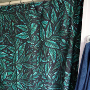 Green Leaf Shower Curtain
