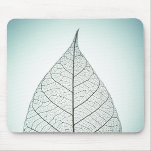 Green Leaf Skeleton Mouse Pad