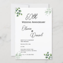 Green Leaf' Standard 50th Wedding Anniversary 