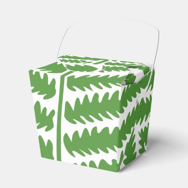 Green Leaf Take Out Favour Box (Front Side)