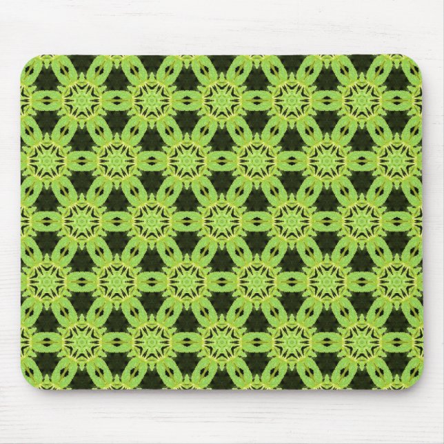 Green Leaf Terrazzo pattern Mouse Pad (Front)
