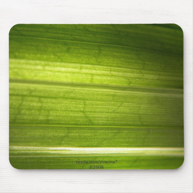 Green Leaf Texture Mouse Pad (Front)
