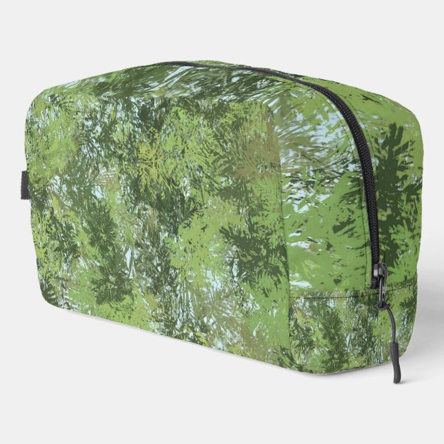 Green Leaf Trees With Blue Sky Peaking Through Art Dopp Kit (Right Corner)