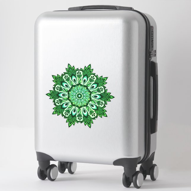 Green Leaf Tropical Boho Mandala (Suitcase)
