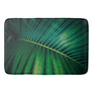 Green Leaf Tropical Forest Nature Photo Bath Mat