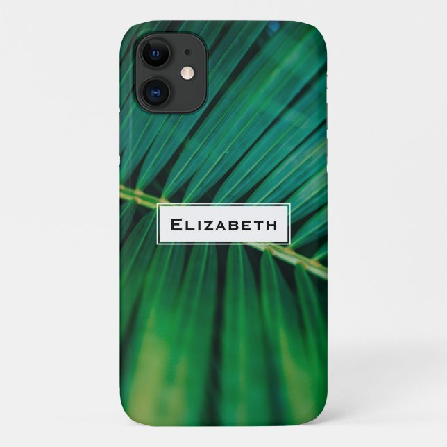 Green Leaf Tropical Forest Nature Photo Case-Mate iPhone Case (Back)