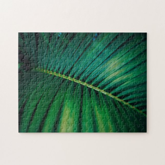Green Leaf Tropical Forest Nature Photo Jigsaw Puzzle (Horizontal)