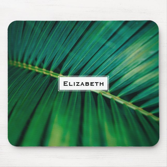 Green Leaf Tropical Forest Nature Photo Mouse Pad (Front)