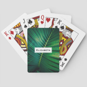 Green Leaf Tropical Forest Nature Photo Playing Cards