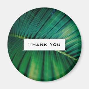 Green Leaf Tropical Forest Nature PhotoThank You Magnet