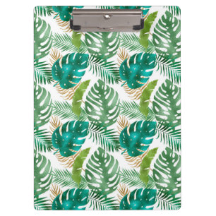 Green Leaf Variety Metallic Colours Summer Vibes Clipboard