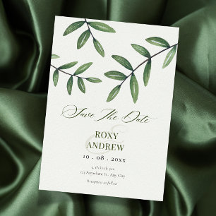 Green Leaf wedding Invitation