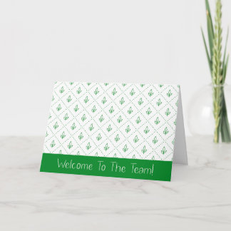 Green Leaf Welcome to the Team New Employee Card