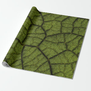Green leaf wrapping paper
