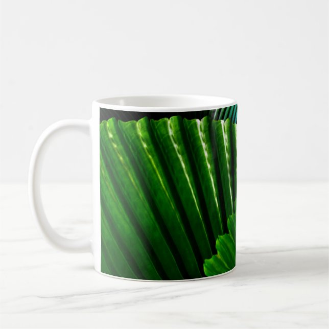 Green-leafed plant coffee mug (Left)