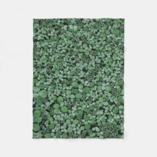Green leafed plant fleece blanket