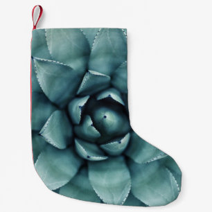 Green leafed plant small christmas stocking