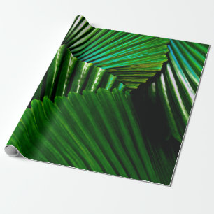 Green-leafed plant wrapping paper