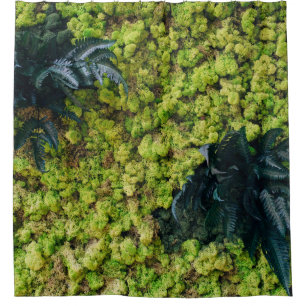 Green leafed plants shower curtain