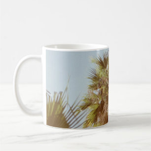 Green-leafed tree in the morning coffee mug