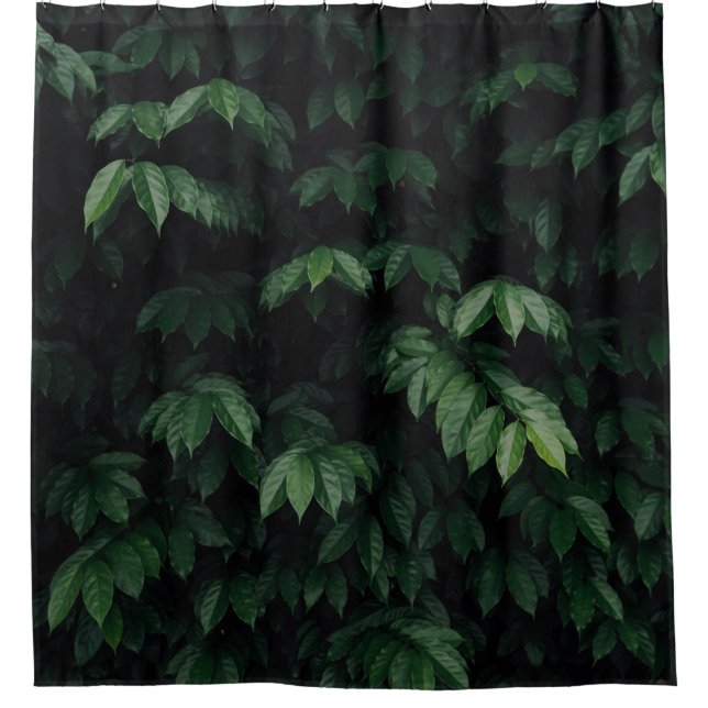 GREEN-LEAFED TREE SHOWER CURTAIN (Front)
