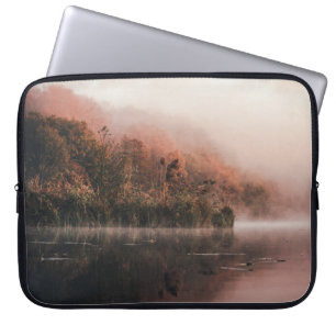 GREEN LEAFED TREES AND BODY OF WATER LAPTOP SLEEVE