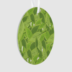 Green Leafs Pattern Ornament