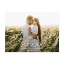 Green Leafy Floral Wedding RSVP Postcard