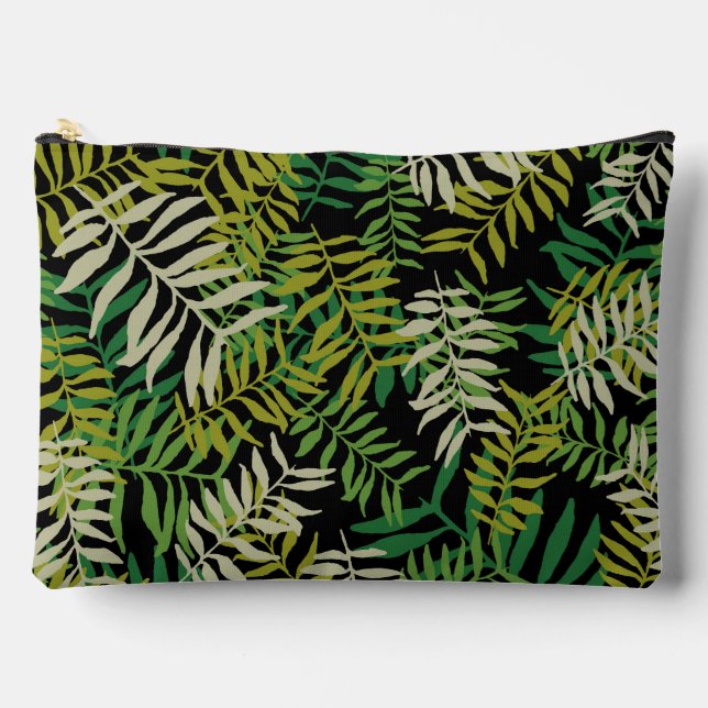 Green Leafy Leaves Plant Garden Lover Accessory Pouch (Front)