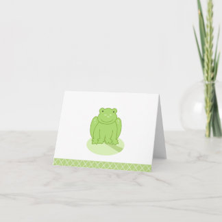 Green Leap Frog Customised Note Card