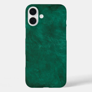 Green Leather  iPhone 16 Plus Case