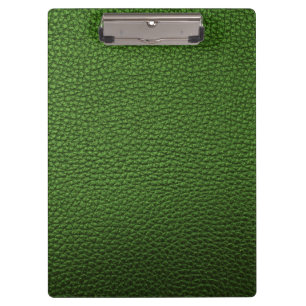 Green leather clipboard
