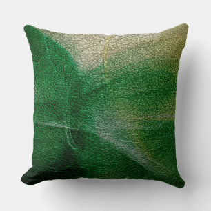 Green Leather Look Cushion