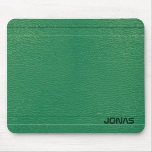 Green Leather Look Mouse Pad