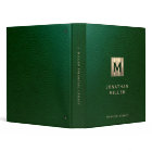 Green Leather Monogram Legacy Keepsake