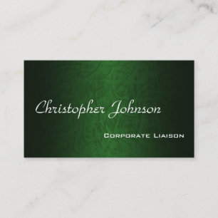 Green Leather Professional Standard Business Card