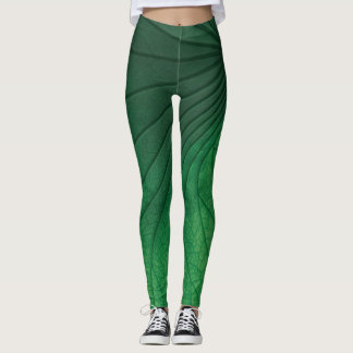 green leave leggings