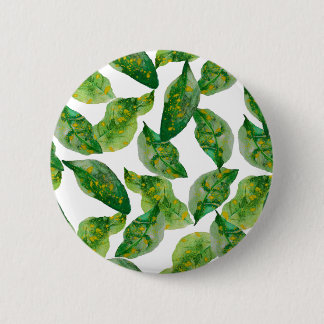 Green Leaves 6 Cm Round Badge