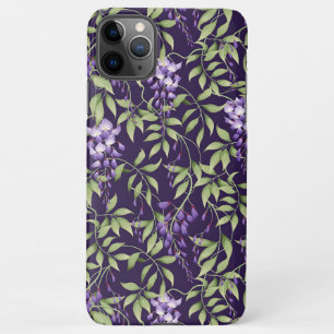  Green Leaves and Wisteria Floral Pattern iPhone 11Pro Max Case