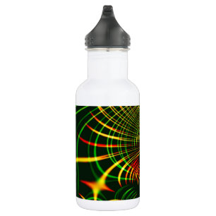 Green leaves and yellow fire-coloured curves 532 ml water bottle