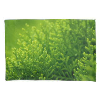 Green leaves background pillowcase