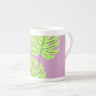 Green Leaves   Bone China Mug