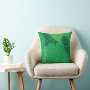 Green Leaves Botanical Cushion