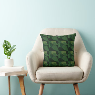 Green Leaves Botanical  Cushion
